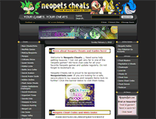 Tablet Screenshot of neopets-cheats.net